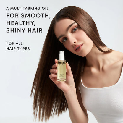 OUAI Hair Oil - Hair Heat Protectant Oil for Frizz Control - Adds Shine and Smooths Split Ends - Color Safe Formula - Paraben, Phthalate and Sulfate Free (1.5 fl oz)