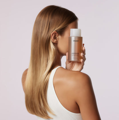 OUAI Detox Shampoo - Clarifying Shampoo for Build Up, Dirt, Oil, Product and Hard Water - Apple Cider Vinegar & Keratin for Clean, Refreshed Hair - Sulfate-Free Hair Care (10 oz)