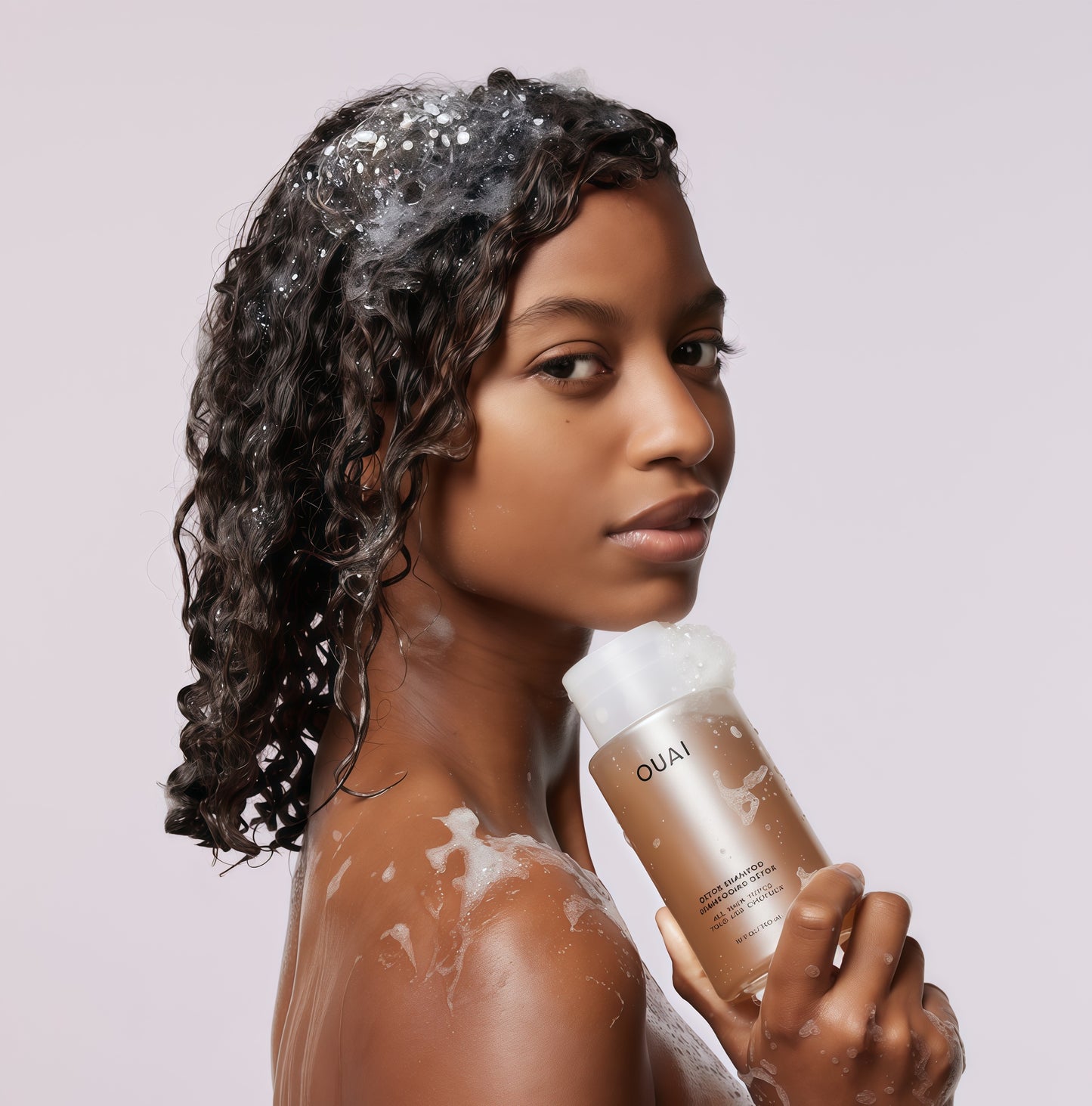 OUAI Detox Shampoo - Clarifying Shampoo for Build Up, Dirt, Oil, Product and Hard Water - Apple Cider Vinegar & Keratin for Clean, Refreshed Hair - Sulfate-Free Hair Care (10 oz)