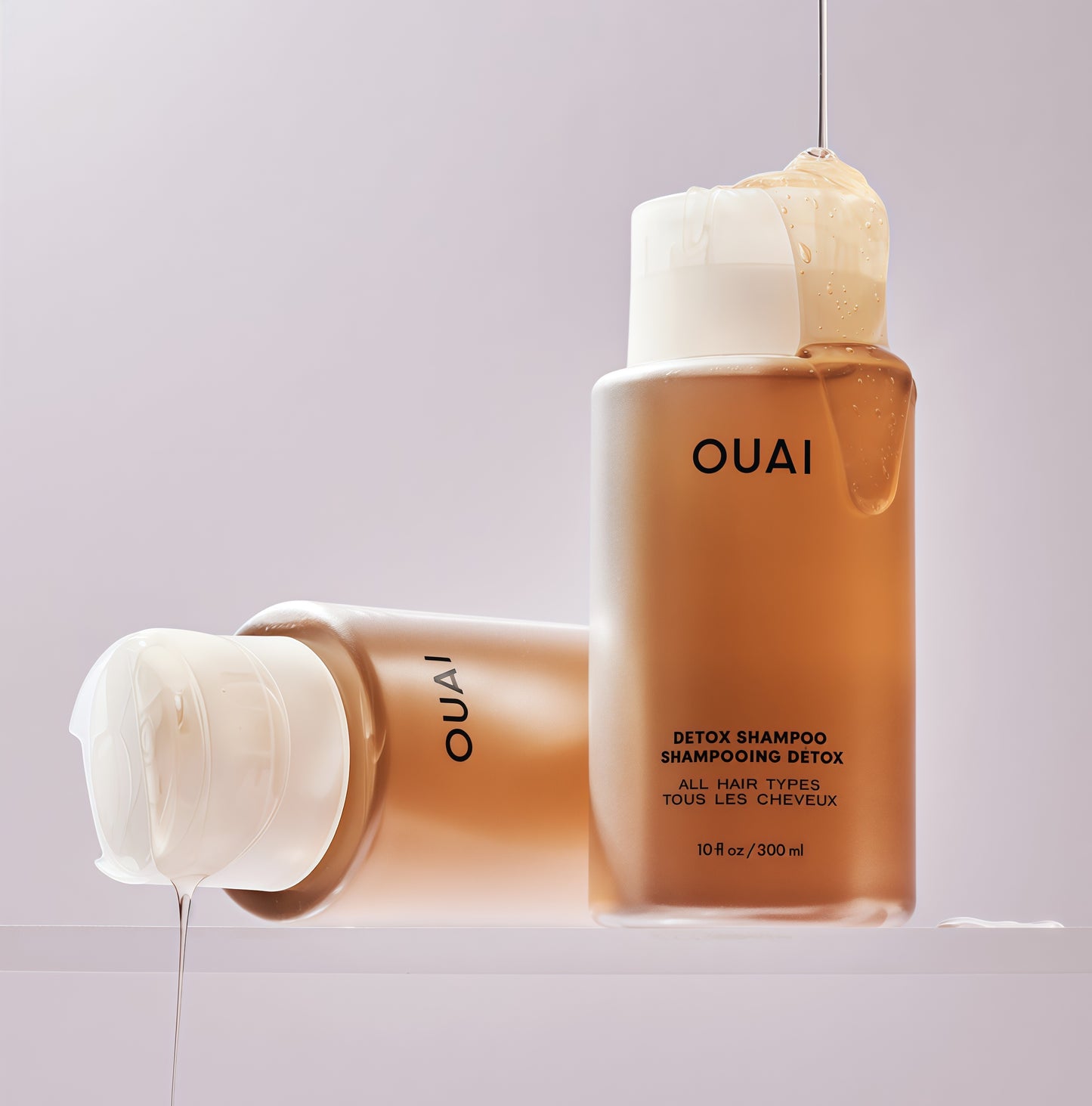 OUAI Detox Shampoo - Clarifying Shampoo for Build Up, Dirt, Oil, Product and Hard Water - Apple Cider Vinegar & Keratin for Clean, Refreshed Hair - Sulfate-Free Hair Care (10 oz)