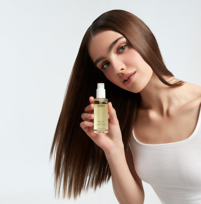 OUAI Hair Oil - Hair Heat Protectant Oil for Frizz Control - Adds Shine and Smooths Split Ends - Color Safe Formula - Paraben, Phthalate and Sulfate Free (1.5 fl oz)