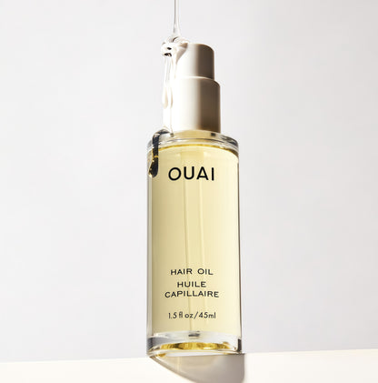 OUAI Hair Oil - Hair Heat Protectant Oil for Frizz Control - Adds Shine and Smooths Split Ends - Color Safe Formula - Paraben, Phthalate and Sulfate Free (1.5 fl oz)